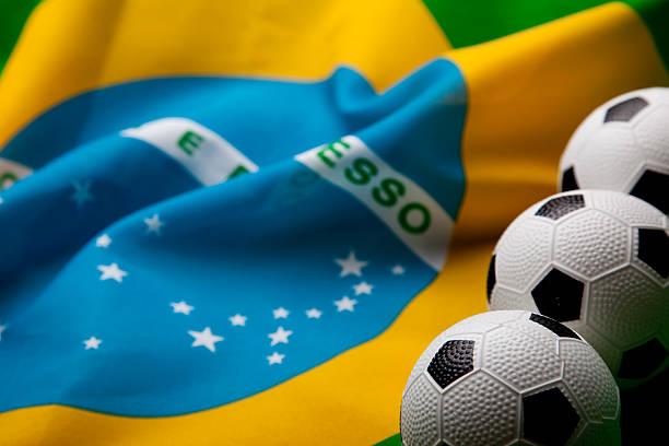 istock Brazilian flag with football 492199765