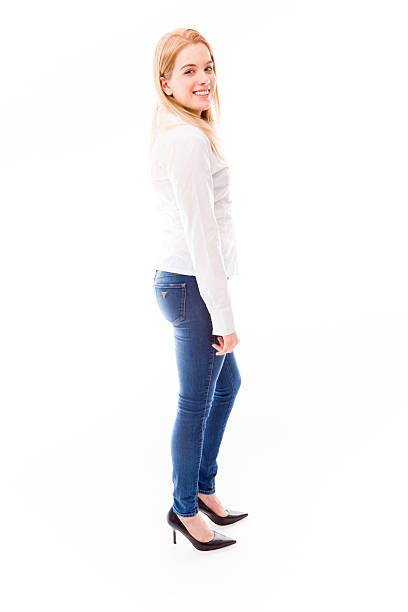 istock Side profile of a young woman smiling 492200925