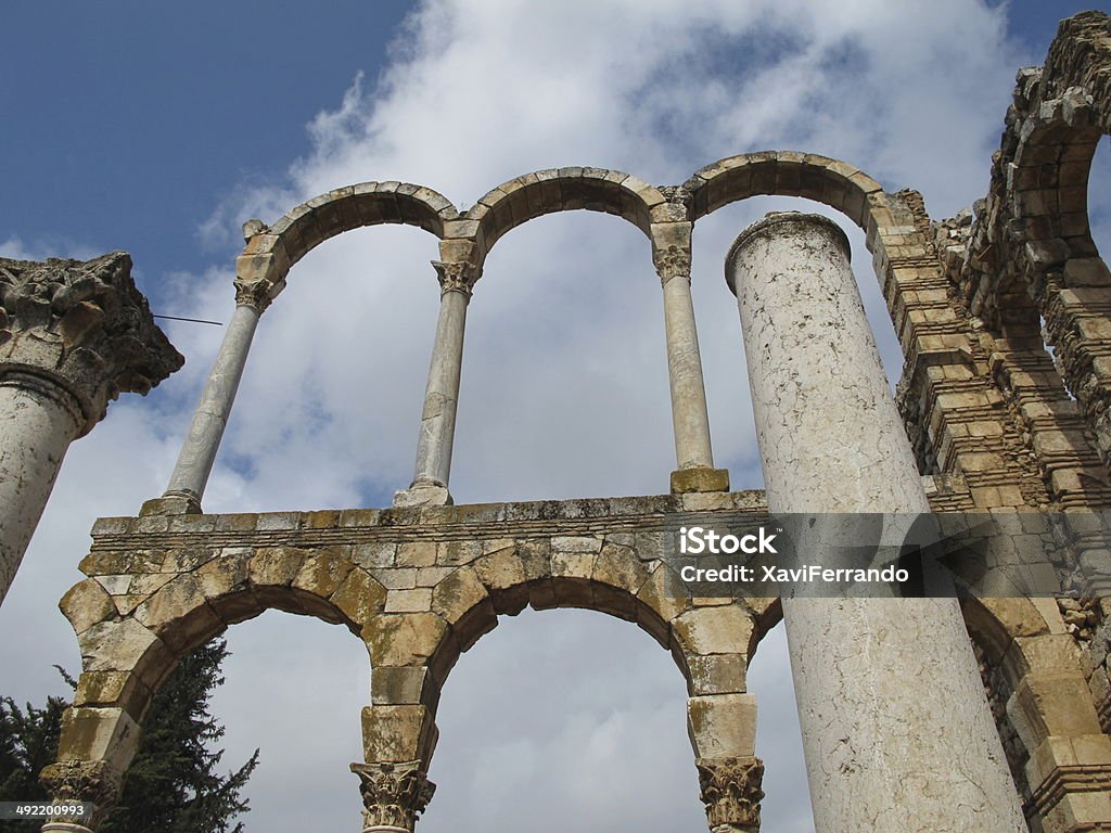 Odymyad city anjar anjar, Umayyad city VIII century, Bekaa valley, Lebanon. Archaeology Stock Photo