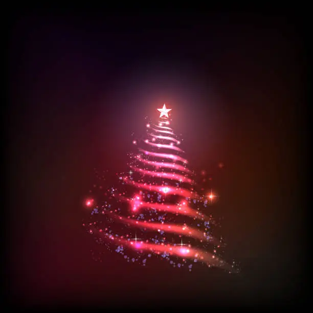 Vector illustration of Abstract christmas tree