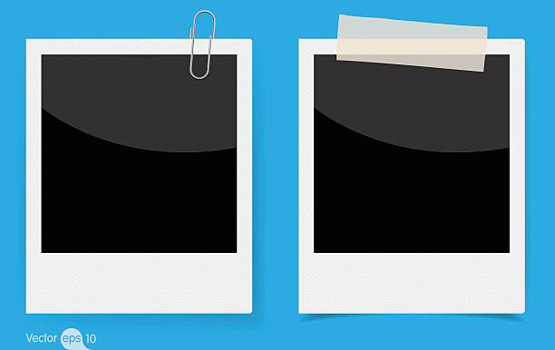 Vector instant photo frame template Vector instant photo frame reminder-stamp stock illustrations