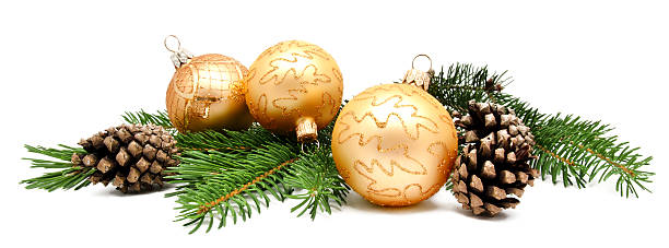 istock Christmas decoration balls with fir cones 492223282