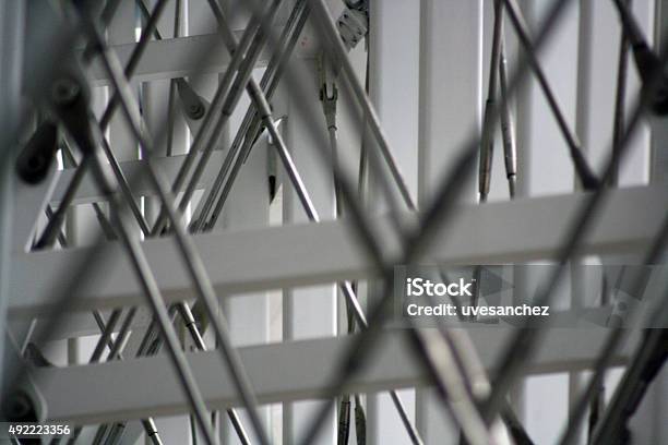 Detail Shot Interior Of Building Aluminium Iron Cross Stock Photo - Download Image Now