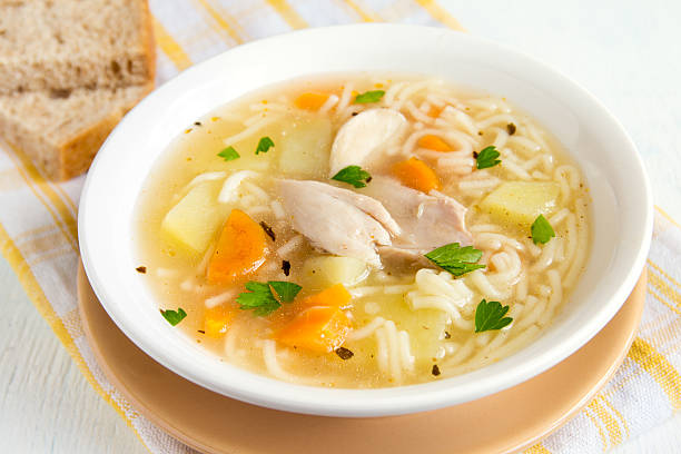 istock Chicken soup with noodles 492223380