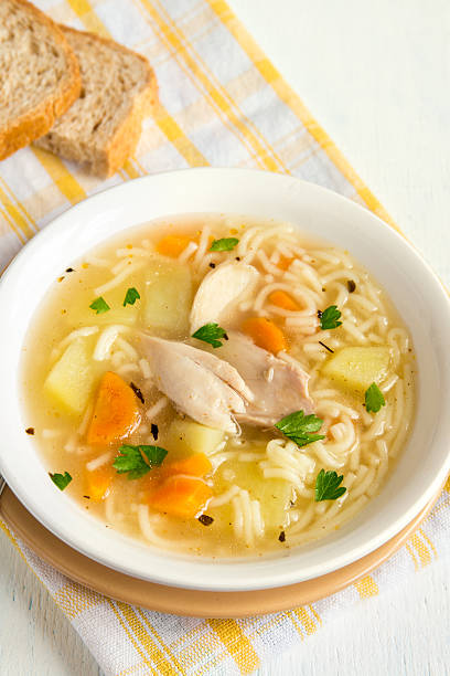 istock Chicken soup with noodles 492223524