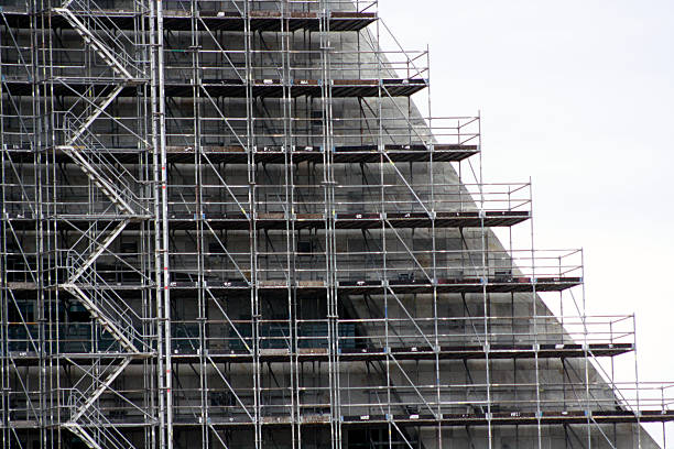 stairs to roof in facade building