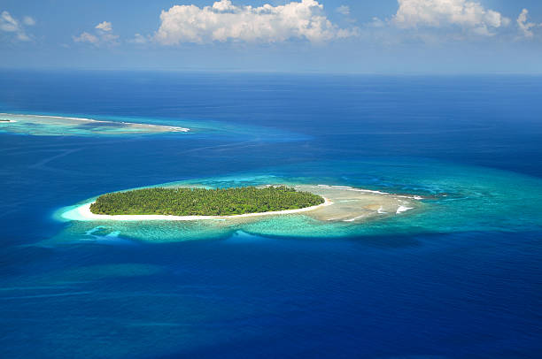 istock Beautiful tropical Maldivian island from above. 492225184