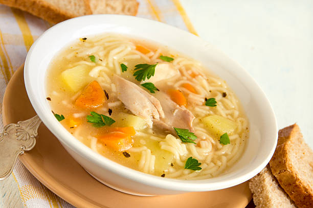 istock Chicken soup with noodles 492225606