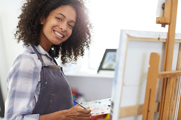 istock Painting makes her come alive 492228456