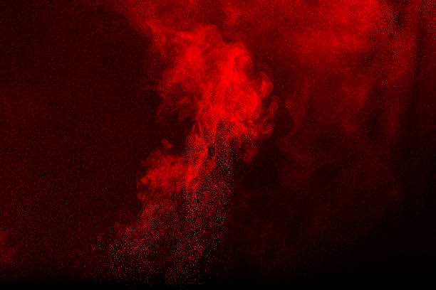 istock Abstract design of red powder cloud. 492228842