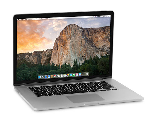 retina do macbook pro - macbook apple macintosh laptop apple computers imagens e fotografias de stock
