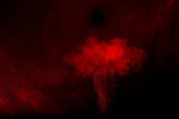 istock Abstract design of red powder cloud. 492229376