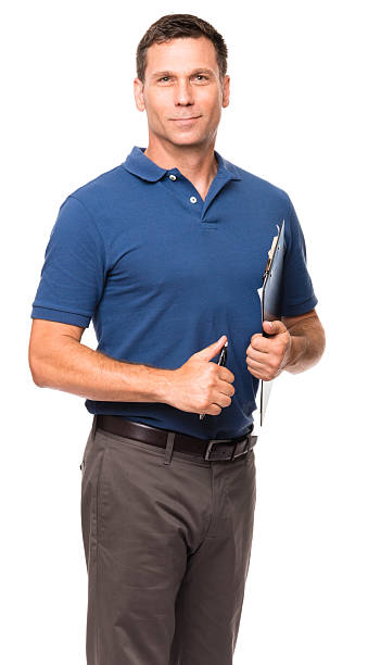 istock Causal Businessman with Clipboard on White 492230676