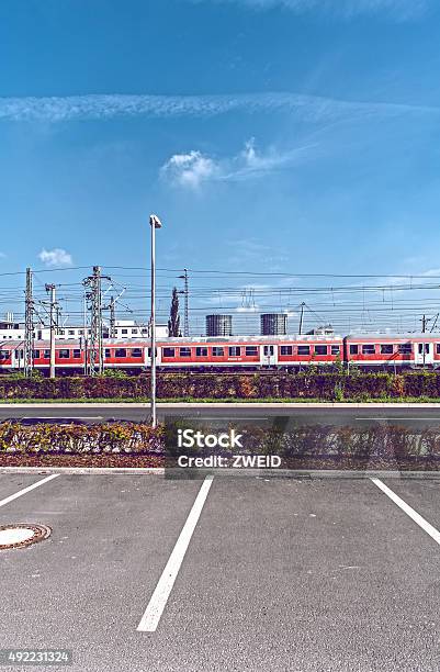 Parking Slot And Train Stock Photo - Download Image Now - Parking Lot, Volkswagen Autostadt, 2015