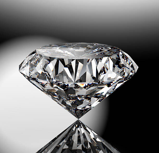 istock perfect diamond isolated on  shiny background with clipping path 492231616