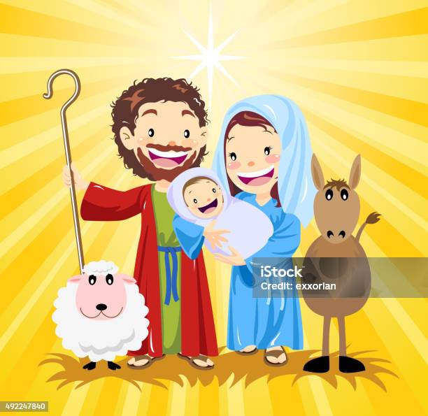 Holy Family Stock Illustration - Download Image Now - Nativity Scene, Christmas, Family