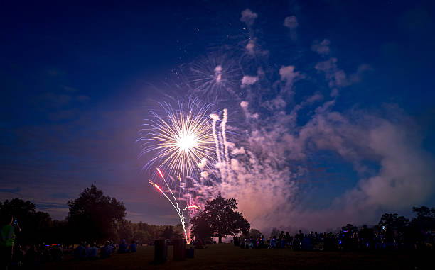 istock People looking at fireworks in honor of Independence Day 492250008