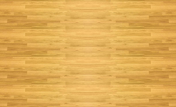 istock Maple hardwood basketball floor pattern as viewed from above. 492251272