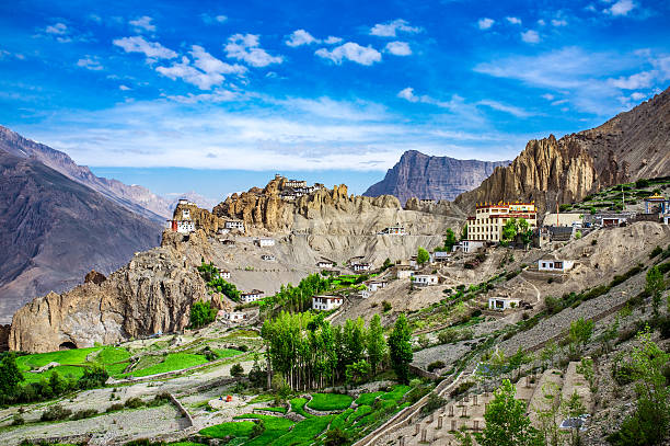 Dhankar Gompa. India. Spiti Valley Dhankar gompa. Spiti Valley, Himachal Pradesh, India himachal pradesh photos stock pictures, royalty-free photos & images
