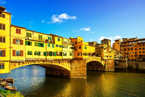 istock Ponte Vecchio landmark on sunset, old bridge, Arno river 492252816