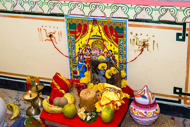 istock devotion and invitation for lord ganesha at an indian wedding 492253212