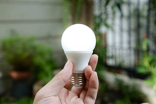 istock LED bulb with lighting - New technology of energy 492254468