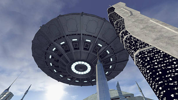 istock UFO above a futuristic city 492254640