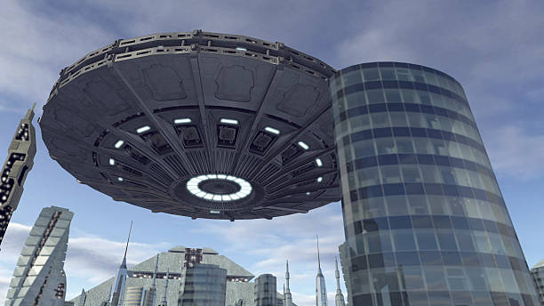 istock UFO hoovering above a futuristic skyline 492254852