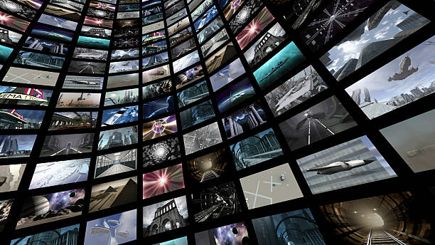 istock Video wall with many screen images 492256418
