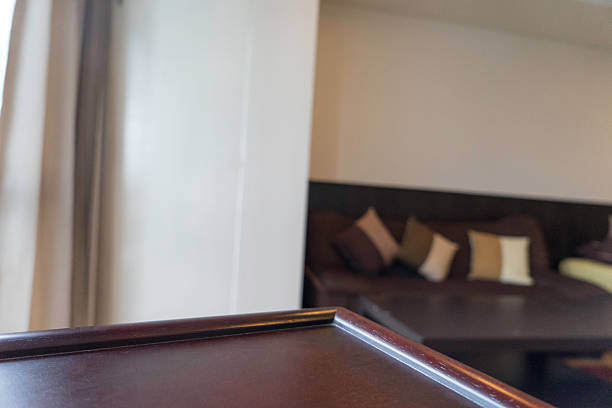 istock Wooden Table in an Apartment for backdrop 492257910