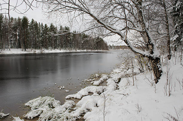 istock Lake after first frost. 492258448