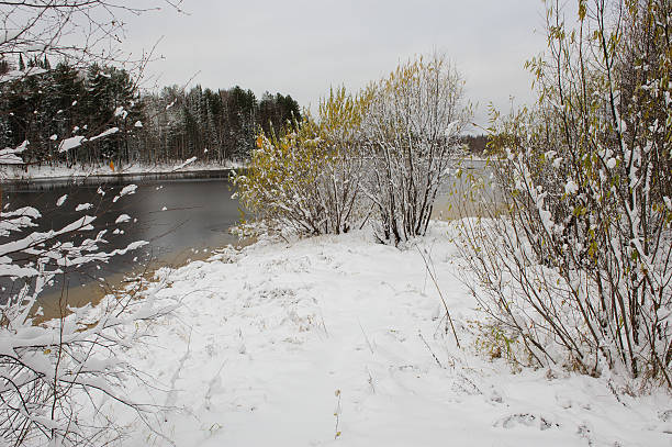 istock Lake after first frost. 492258968