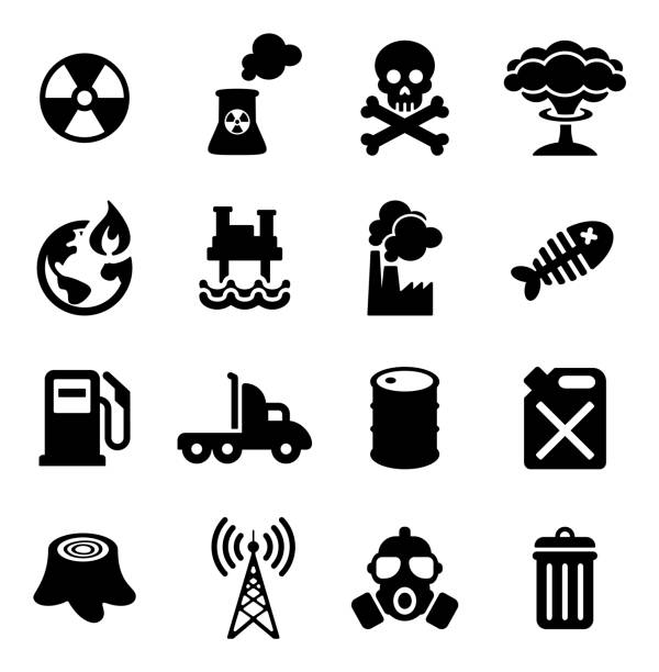 ilustraciones, imágenes clip art, dibujos animados e iconos de stock de iconos de contaminación - escape from it all audio