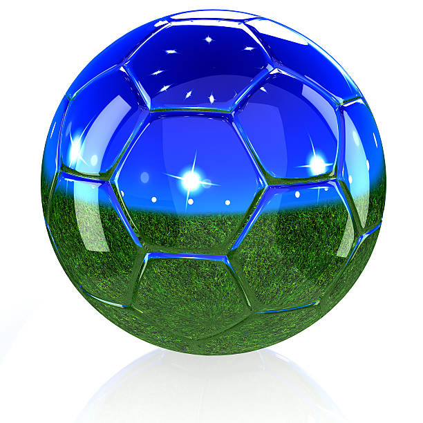 istock Football soccer blue green. 492259548