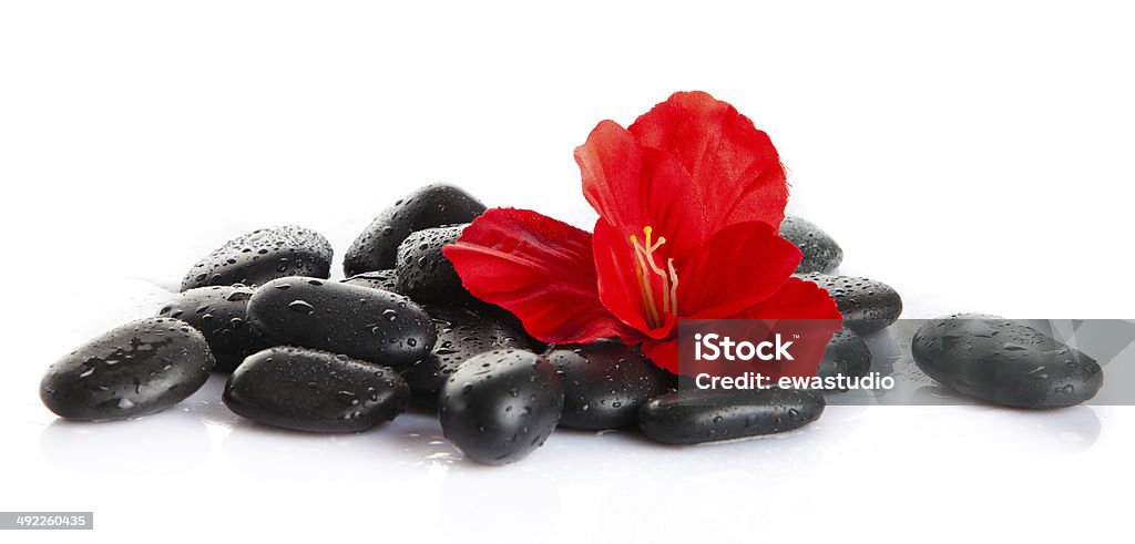 Zen-Kieseln füllte. Stone spa - Lizenzfrei Asien Stock-Foto