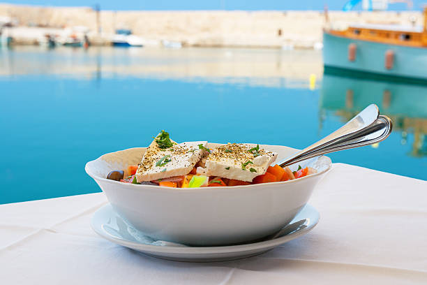 Greek salad. Crete stock photo