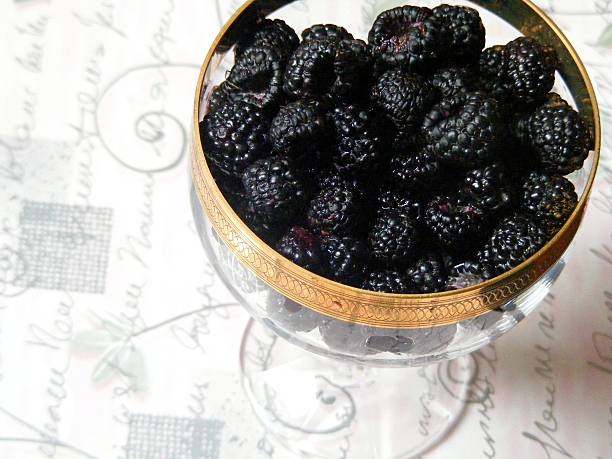istock Blackberries in crystal glass 492260467