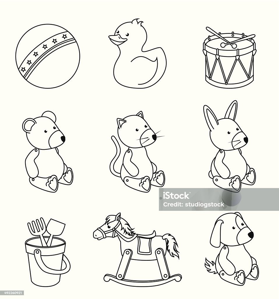 kids toys kids toys over white background vector illustration Arts Culture and Entertainment stock vector