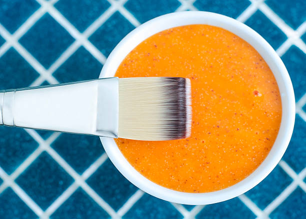 Cosmetic mask (scrub) in a bowl