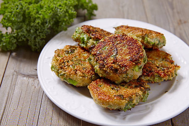 istock Quinoa fritters with kale and cheddar 492263204