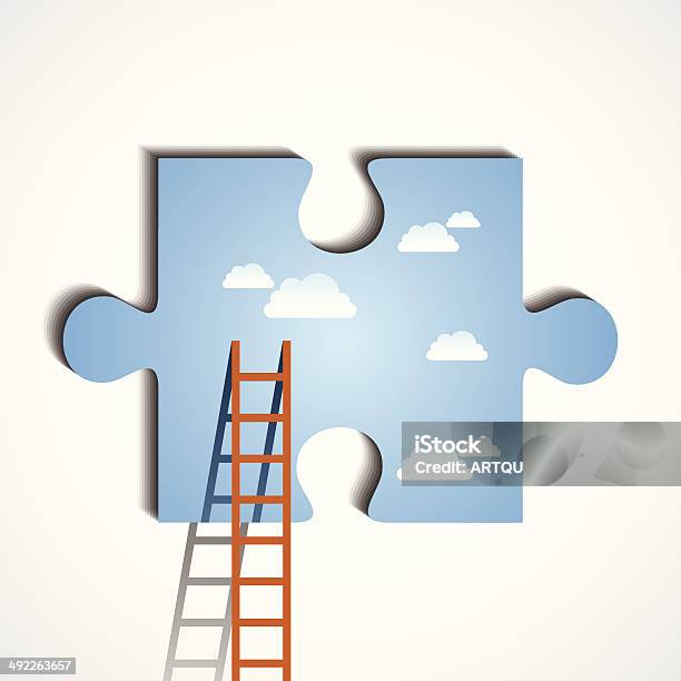 Businesskonzept Stock Vektor Art und mehr Bilder von Puzzle - Puzzle, Spielerisch, Anziehen