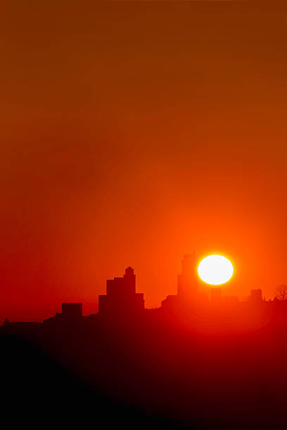 istock Sunset over an Italian village. 492265493