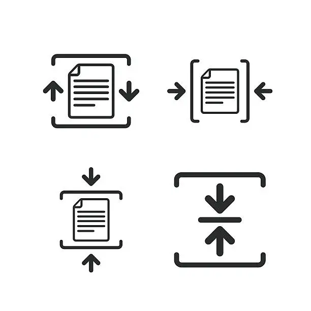 Vector illustration of Archive file, compressed zipped document