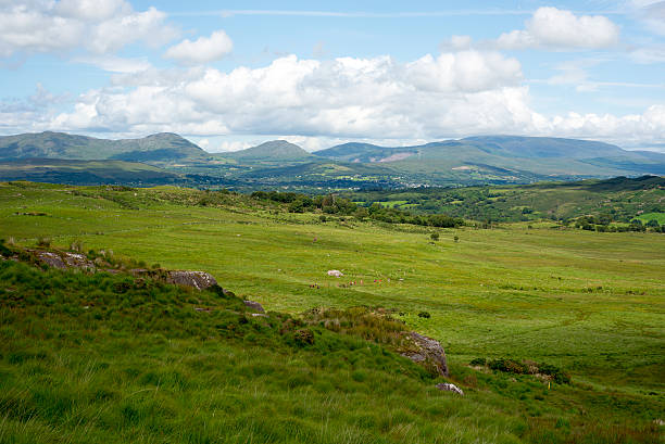 живописный вид красивый hiking маршрут - kenmare river стоковые фото и изображения