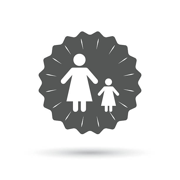 istock One-parent family with one child sign icon 492278132