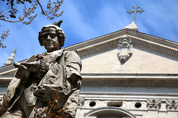 istock Statue Pietro Metastasio in Rome, Italy 492282370