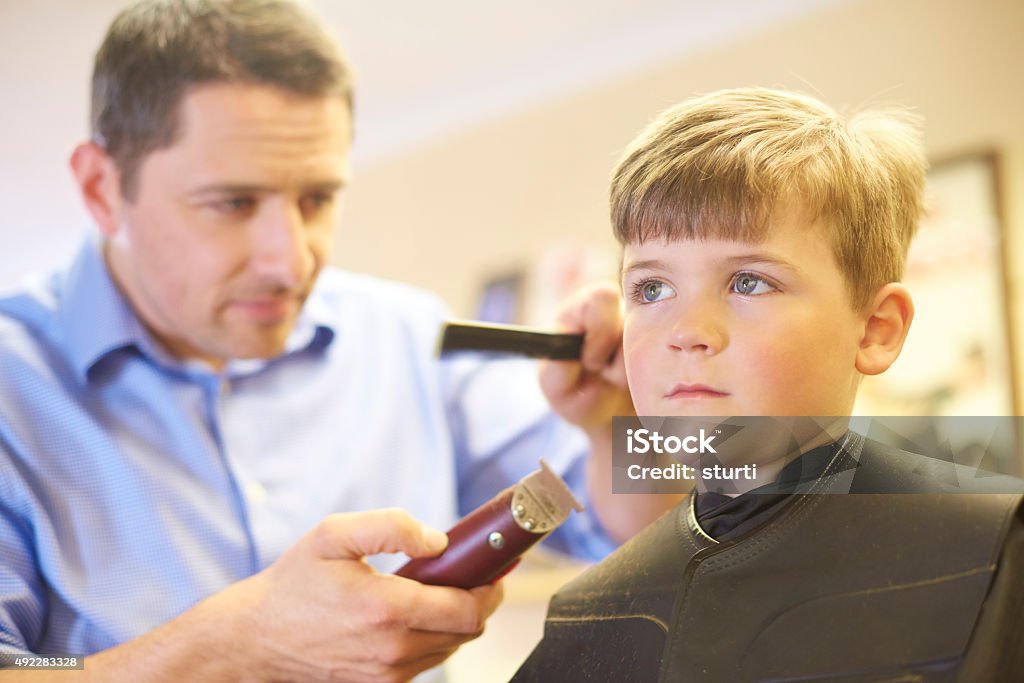 Haircut In The Barbers Stock Photo - Download Image Now - Child, Cutting  Hair, Hairstyle - iStock