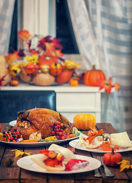 istock Roasted Thanksgiving Turkey with Side Dishes 492284062