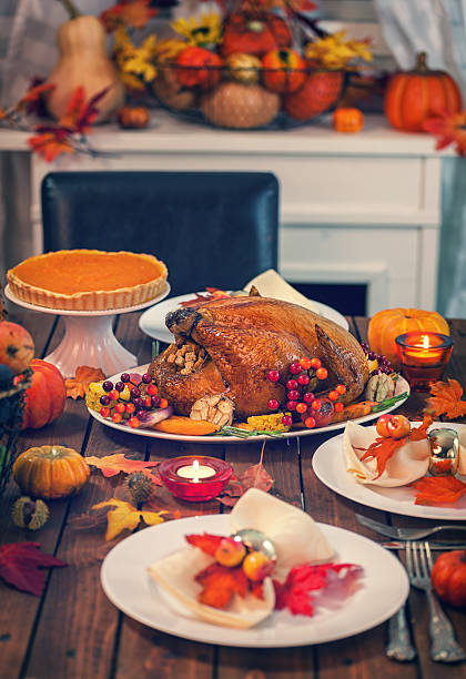 istock Roasted Thanksgiving Turkey with Side Dishes 492285122