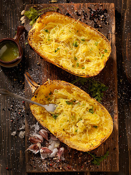 istock Roasted Spaghetti Squash with Garlic Herb Butter 492288732